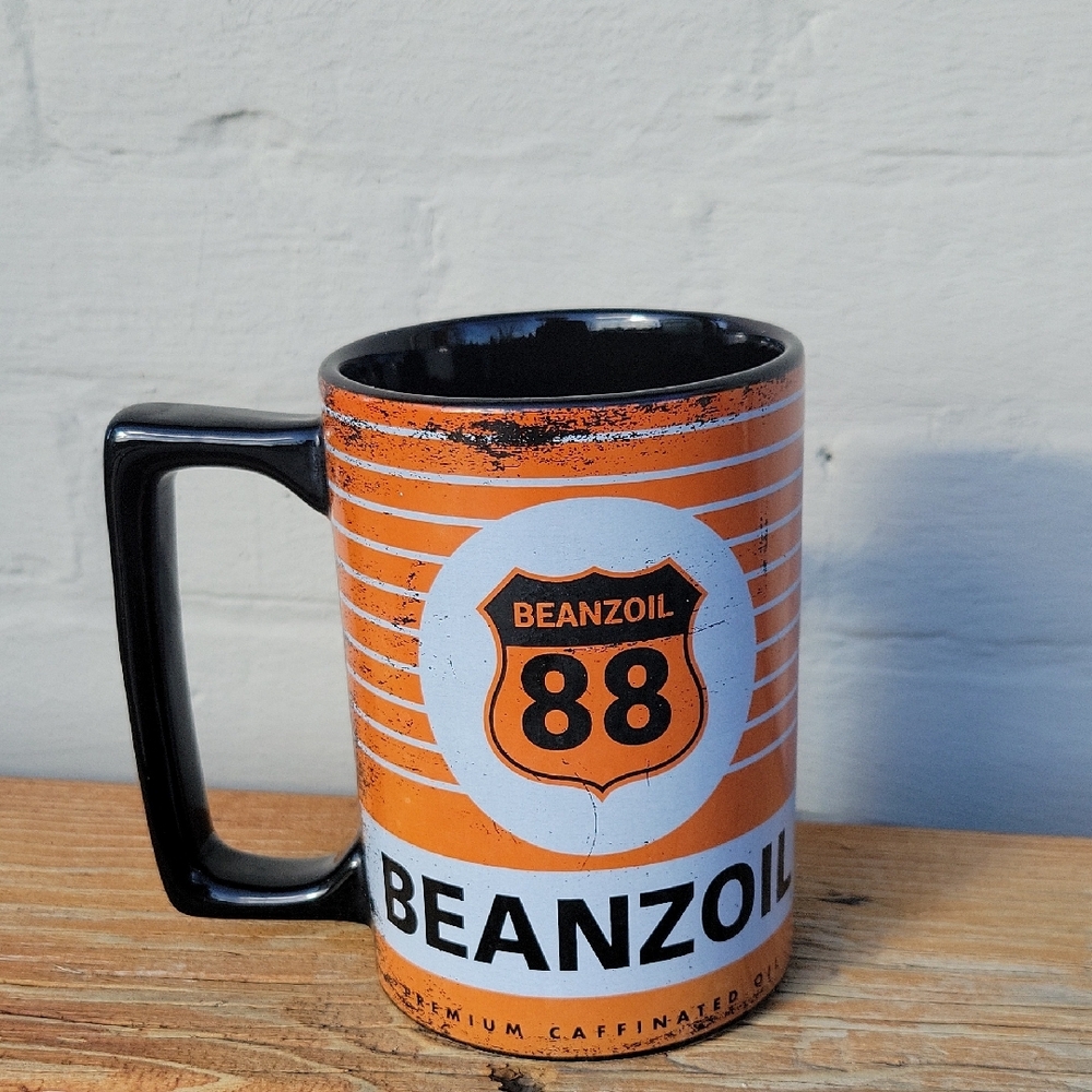 Mannys Garage Beanzoil Orange and Black Coffee Mug - Picture 9 of 16